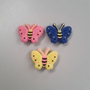 3 New Butterfly Croc Jibbitz Charms Lot